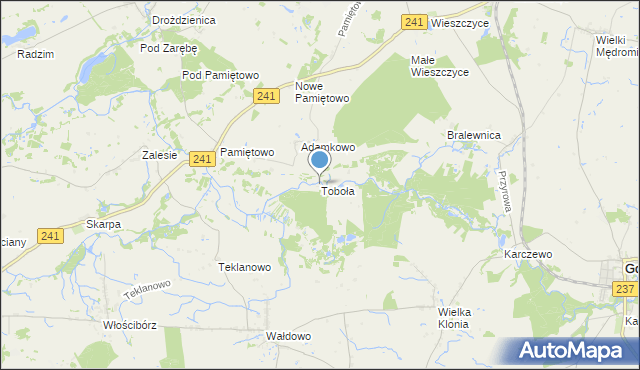 mapa Toboła, Toboła na mapie Targeo